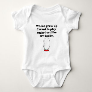 Play Rugby Like My Daddy Baby Bodysuit