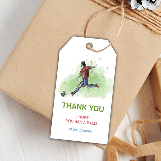 Play Soccer Birthday Gift Tags (Play Soccer Birthday Gift Tags)