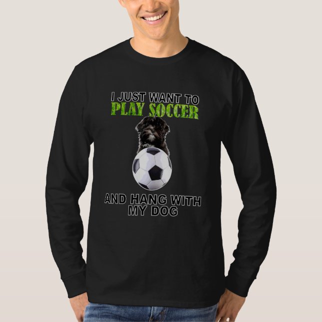 Play Soccer Hang W Dog Lhasa Apso T-Shirt (Front)