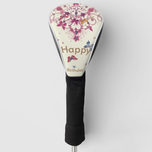 Play Stay Safe Travel Safe Happy Birthday Wishes Golf Head Cover (Front)