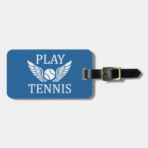 Play tennis luggage tag