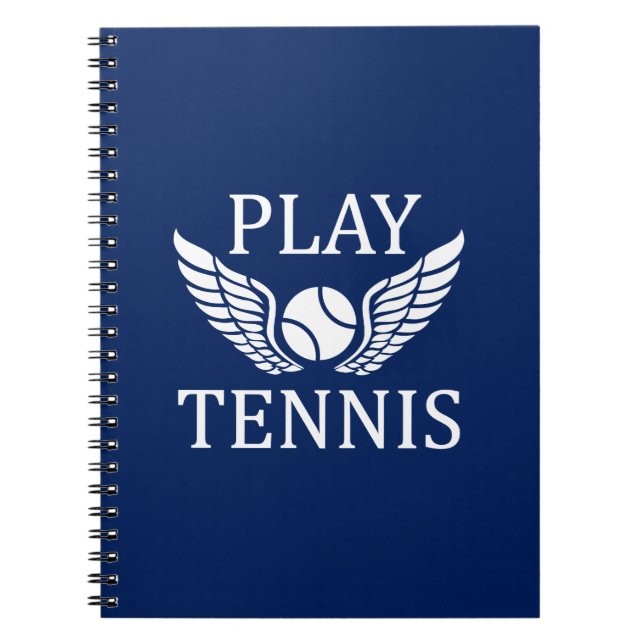 Play tennis spiral notebook (Front)