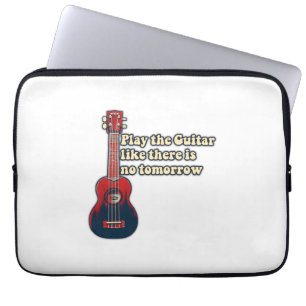 Play the guitar like there is no tomorrow. retro laptop sleeve
