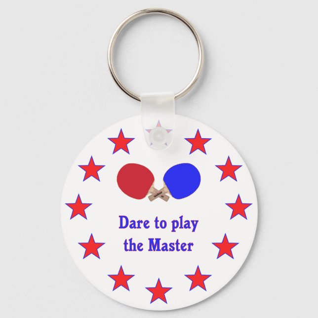 Play the Master Ping Pong Key Ring (Front)