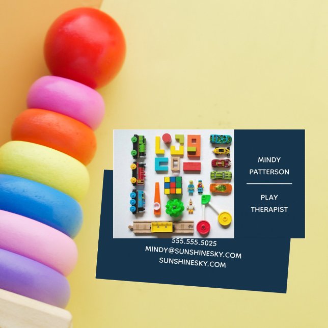 Play Therapist Child Psychologist Counsellor Toys Business Card (Creator Uploaded)