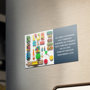 Play Therapist Child Psychologist Counsellor Toys Magnetic Business Card