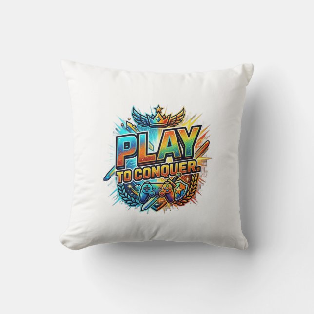 Play to Conquer Cushion (Front)