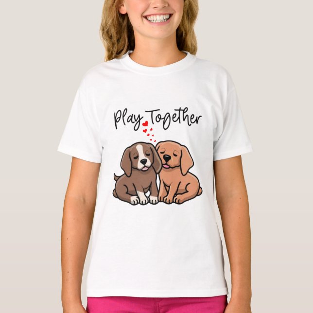 Play Together design for girls T-Shirt (Front)