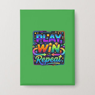 Play, Win, Repeat Gaming Graphic T-Shirt