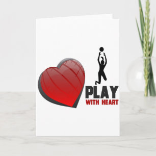 PLAY WITH HEART VOLLEYBALL CARD