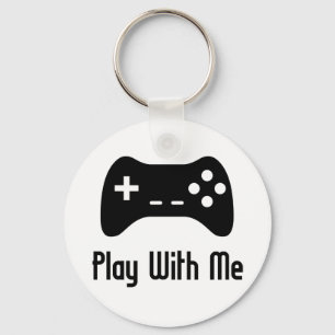 Play With Me Video Game Key Ring