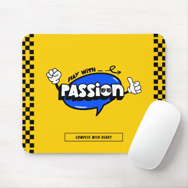 Play With Passion Motivational Gaming Mouse Pad (With Mouse)