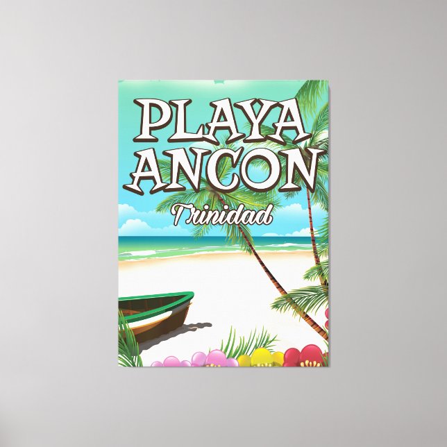 Playa Ancón Trinidad travel poster Canvas Print (Front)
