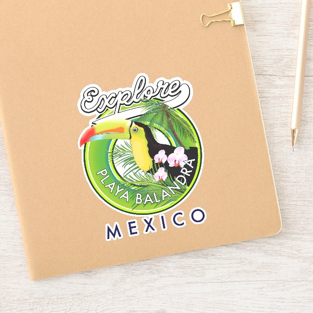 Playa Balandra Mexico retro logo (Notebook)