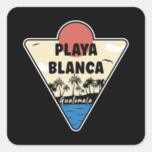 Playa Blanca Guatemala Seashore Square Sticker