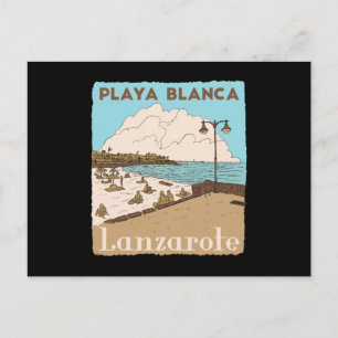 Playa Blanca Lanzarote canary island Beach Spain Postcard