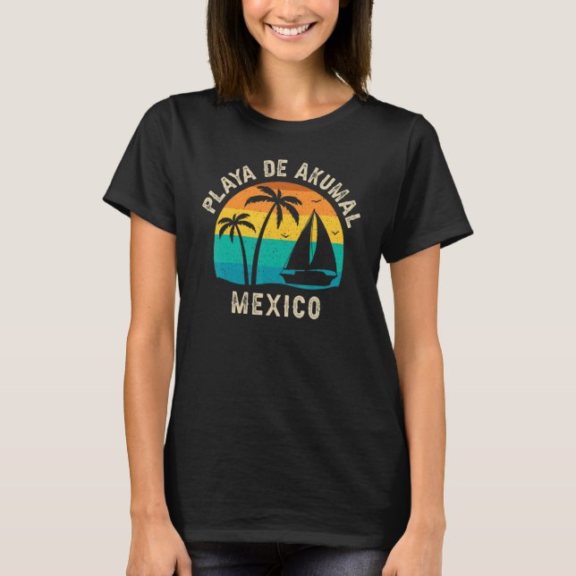 Playa de Akumal Mexico Sunset  Matching Family Vac T-Shirt (Front)