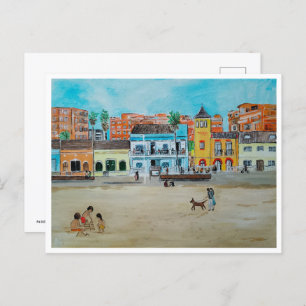 Playa de la Malvarrosa Painting by Alfred Fox Postcard