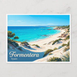 Playa de Llevant Formentera Spain Postcard
