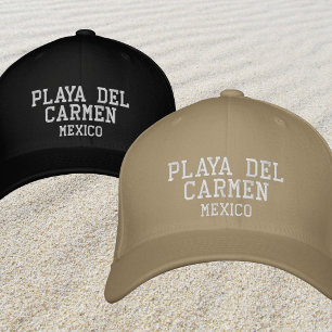 Playa del Carmen Mexico beach vacation outfit Embroidered Hat