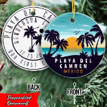 Playa del Carmen Mexico Palm Tree Vintage Souvenir Ceramic Tree Decoration<br><div class="desc">Playa del Carmen Beach Mexico Vintage 60s Souvenirs. Playa del Carmen Beach Mexico - Retro Tropical Palm Tree 60s Souvenirs Vintage design makes a great Christmas or Birthday gift for fans of Playa del Carmen Beach beach. The retro summer vibe design is a perfect gift for travel lovers and tropical...</div>