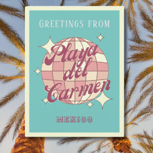 Playa del Carmen Mexico Retro Vintage Postcard