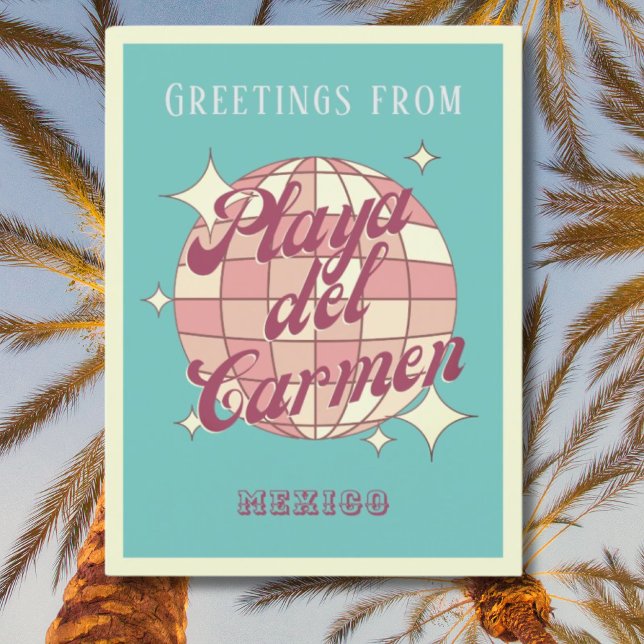 Playa del Carmen Mexico Retro Vintage Postcard (Creator Uploaded)