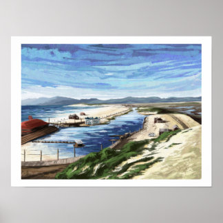 Playa del Rey Lagoon. Watercolor by Jenn Street Poster