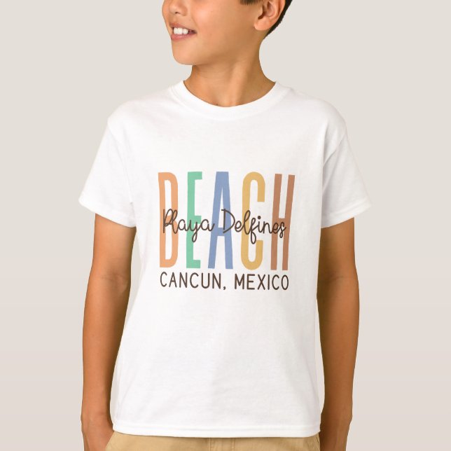 Playa Delfines Cancun Mexico (Sands) T-Shirt (Front)