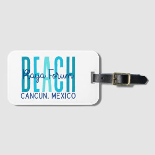 Playa Forum Beach Cancun Mexico (Ocean) Luggage Tag