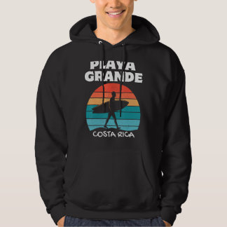 PLAYA GRANDE COSTA RICA Surf Retro Sunset Surfing Hoodie