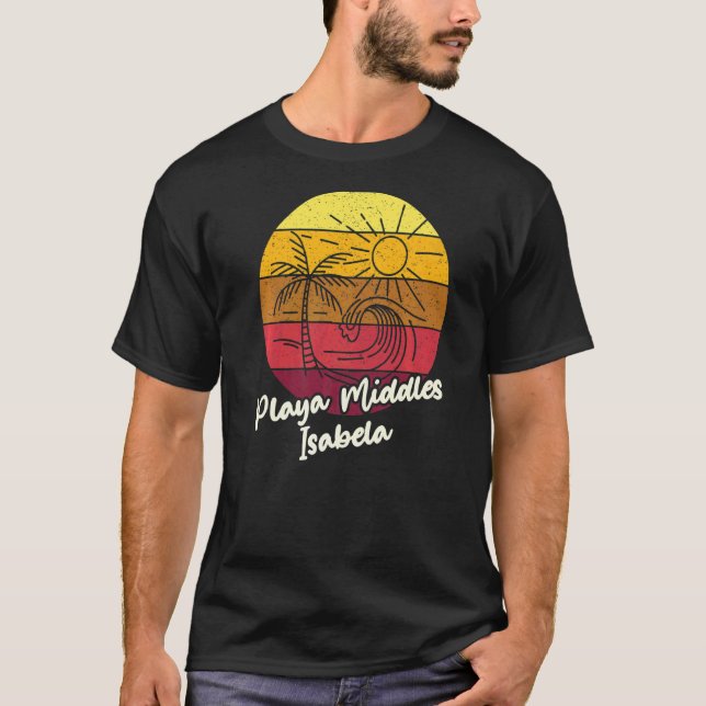 Playa Middles Isabela Beach Surfing Clothing For S T-Shirt (Front)