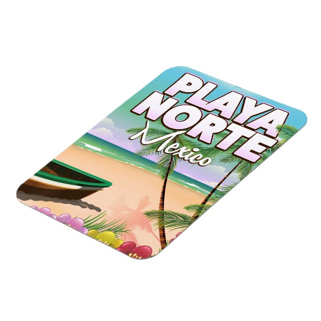 Playa Norte Mexican beach poster Magnet (Left Side)