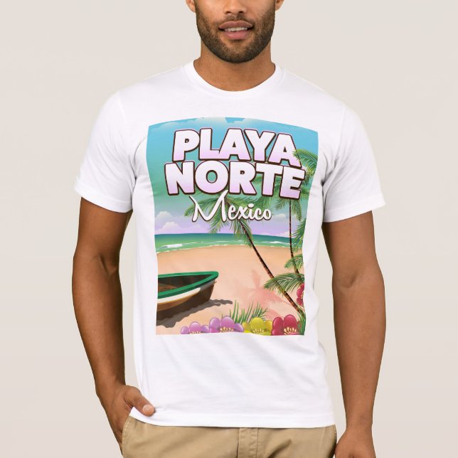 Playa Norte Mexican beach poster T-Shirt (Front)