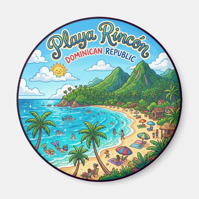 Playa Rincón Dominican Republic Magnet (Front)