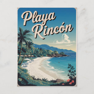 Playa Rincón Dominican Republic Vintage  Postcard