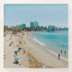 Playa San Juan - Alicante - Spain Glass Coaster