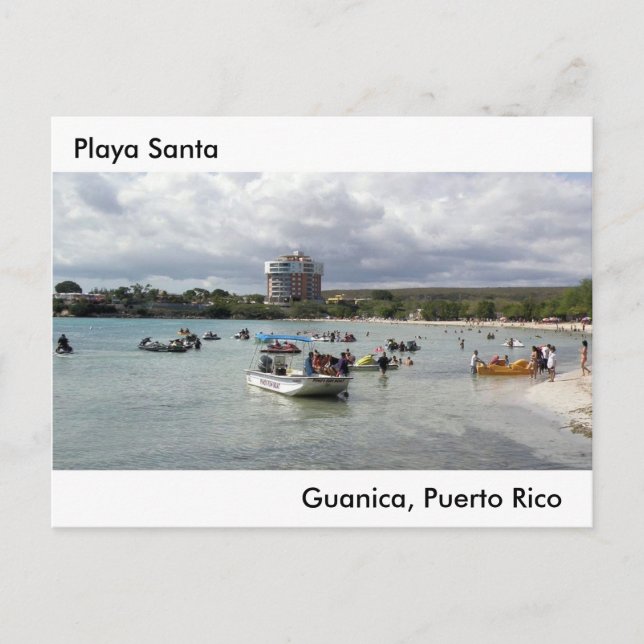 Playa Santa en Guanica Puerto Rico Holiday Postcard (Front)
