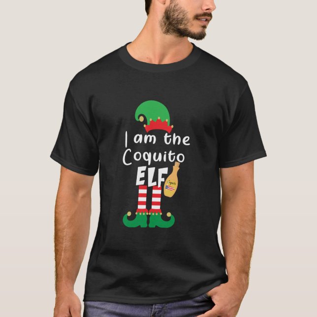 Playa Serena Funny Christmas Coquito ELF Funny Pue T-Shirt (Front)