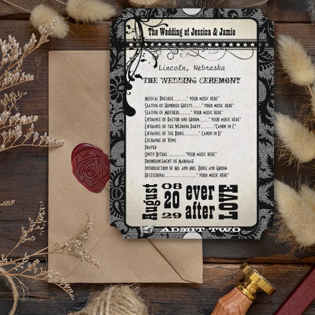 Playbill Wedding Program Brown Kraft Paper Programme (Creator Uploaded)