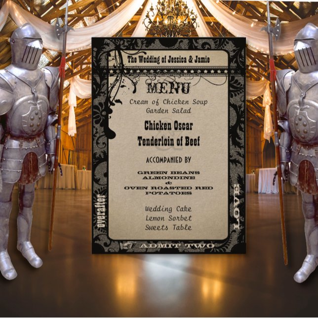 Playbill Wedding Program Metallic Silver Menu (Creator Uploaded)