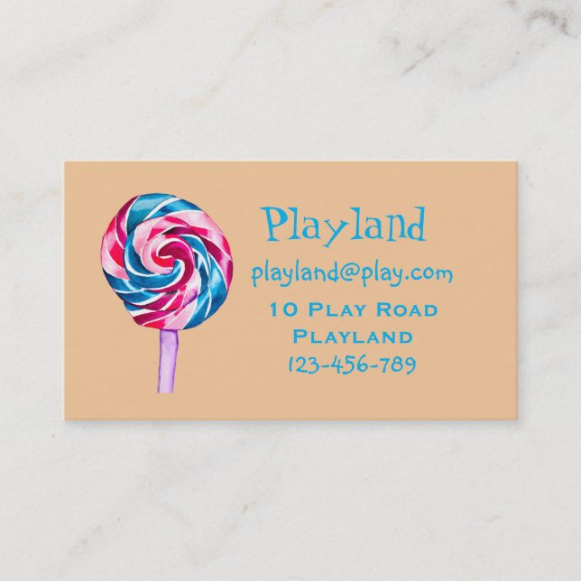 Playcentre childcare play land business business card (Front)