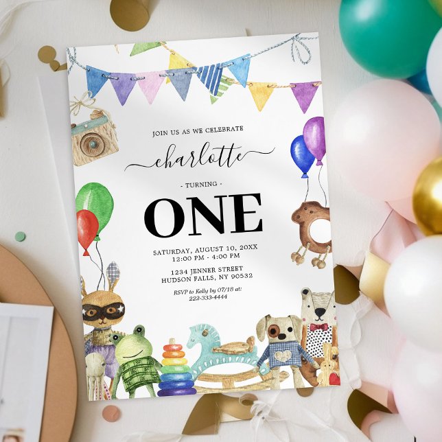 Playdate 1st Birthday Party Invitation (Creator Uploaded)
