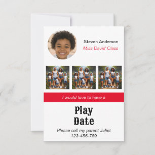 Playdate Invitation Card