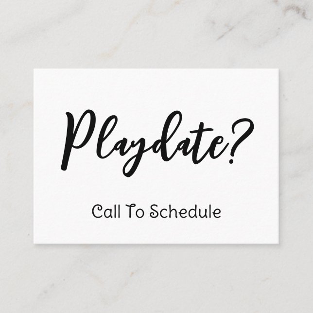 Playdate Mummy Calling Card (Front)