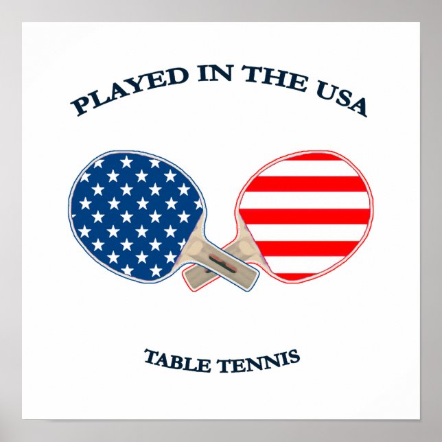 Played in USA Table Tennis Poster (Front)