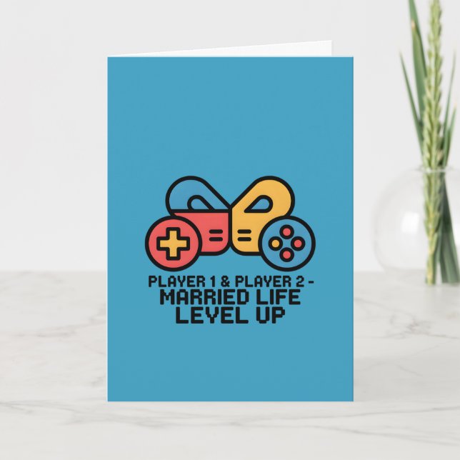 Player 1 & 2 Married Gamer Card (Front)
