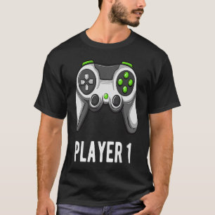 Player 1 Video Gamer Matching Team Outfit  for Gee T-Shirt