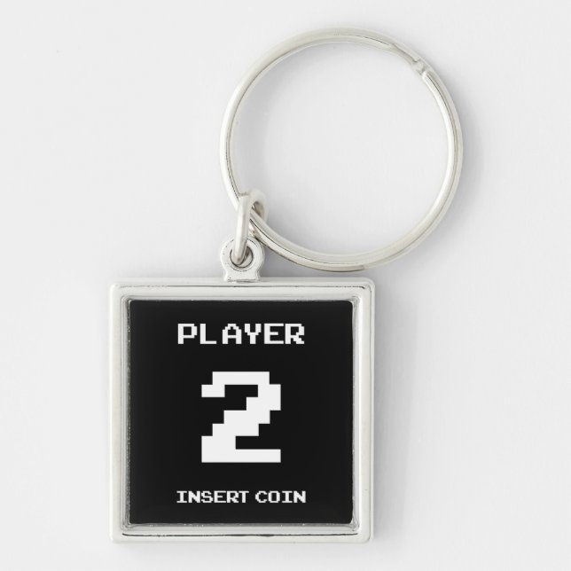 Player 2 gamer design key ring (Front)