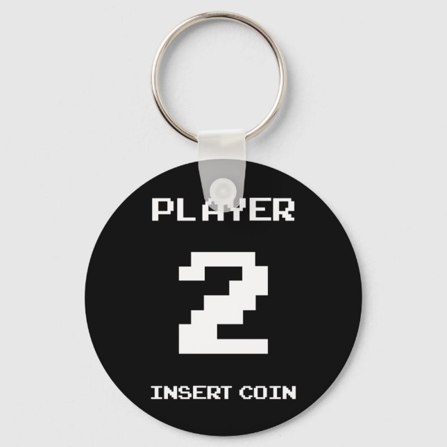 Player 2 gamer design key ring (Front)